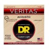 DR STRINGS VERITAS COATED CORE ACOUSTIC GUITAR STRINGS - CUSTOM LIGHT (11-50)