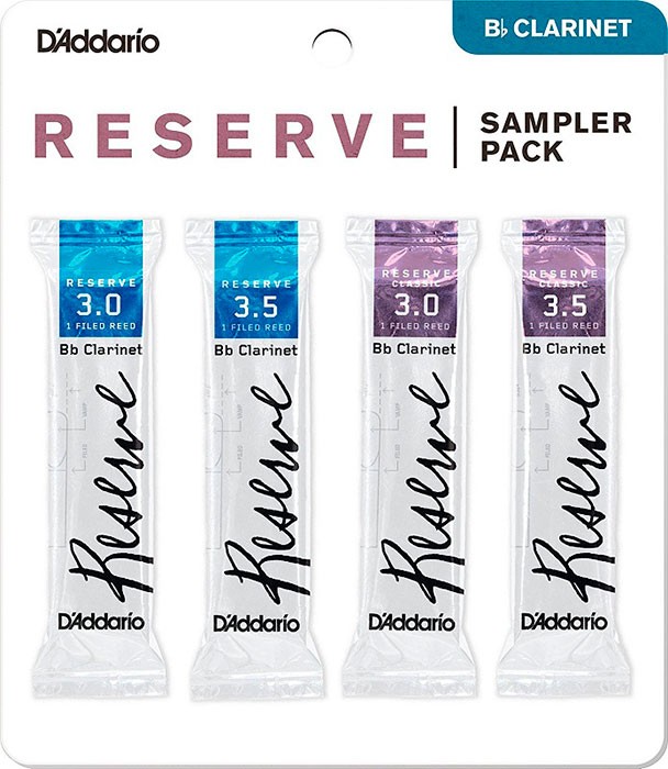 RICO Reserve Reed Sampler Pack Filed - Bb Clarinet #3.0/3.5 Тростини для кларнета (10 шт)