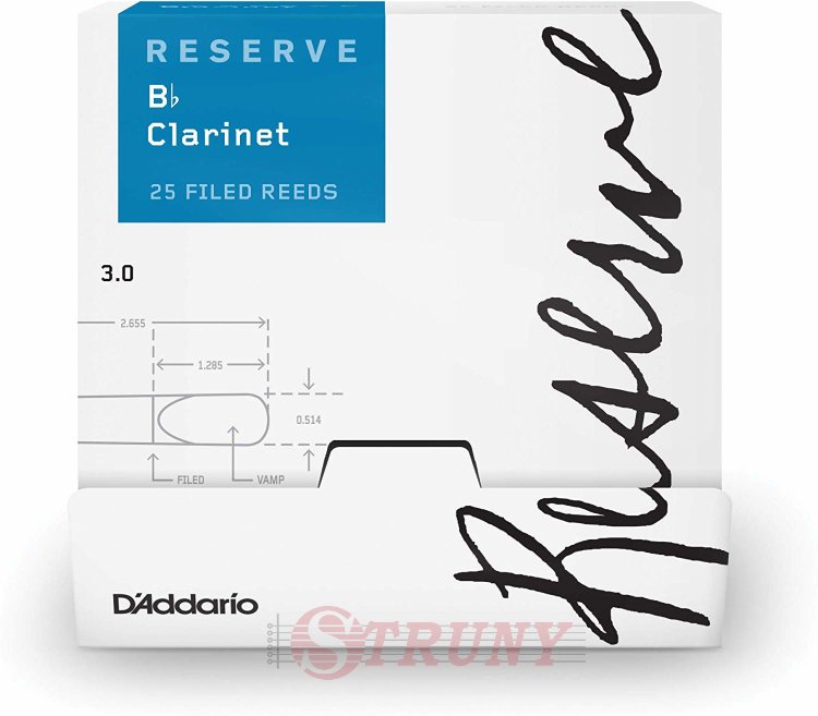 RICO DCR0130-B25 Reserve Bb Clarinet #3.0 - 25 Box Тростини для кларнета