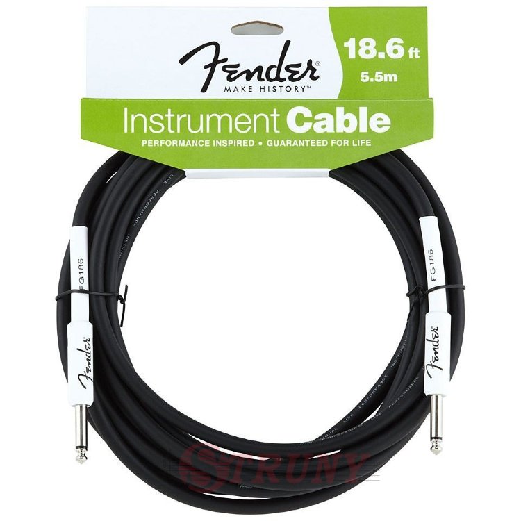 Fender Performance Instrument Cable 18,6 BK Інструментальний кабель