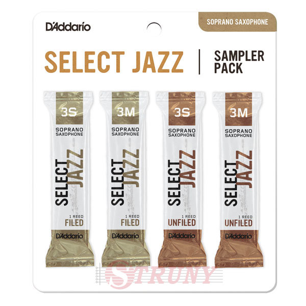 RICO Select Jazz Reed Sampler Pack - Soprano Sax 3S/3M Трости сопрано саксофона