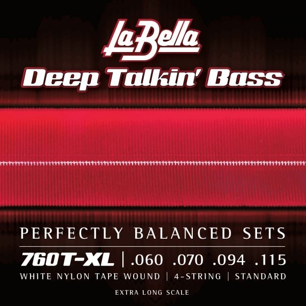 La Bella 760T-XL White Nylon 60/115 Extra Long Scale