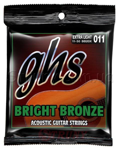 GHS BB20X Bronze Acoustic Guitar Strings 11/50