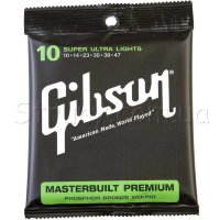 Gibson SAG-MB10 Masterbuilt Premium Phosphor Bronze Acoustic Guitar Strings 10/47