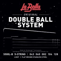 La Bella S500L-B Double Ball System Flat Wound Stainless Steel 43/128