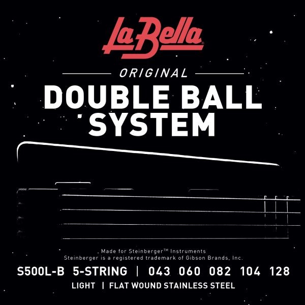 La Bella S500L-B Double Ball System Flat Wound Stainless Steel 43/128