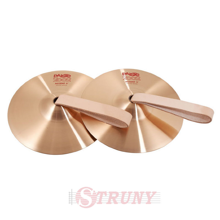 Paiste 2002 Accent Cymbals w/straps Пара акцент-тарілок 6"