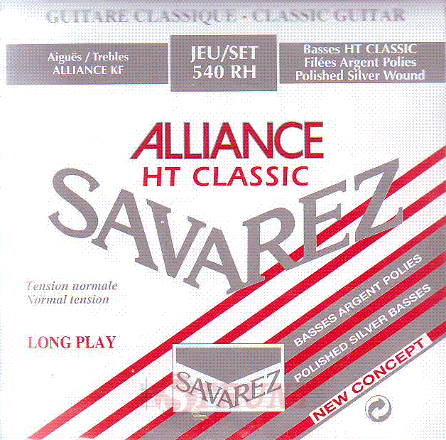 Savarez 540RH Alliance HT Classic POLISHED Classical Guitar Strings Normal Tension