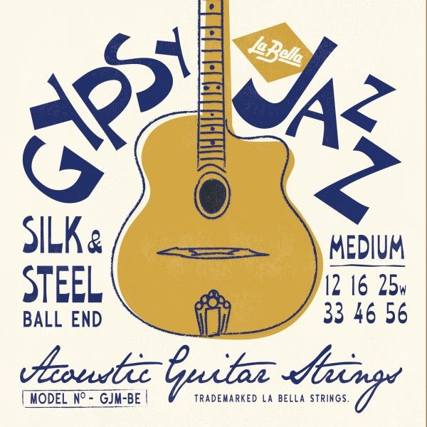 La Bella GJM-BE Silk and Steel Gypsy Jazz 12-56