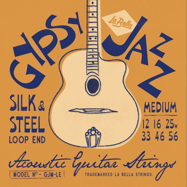 La Bella GJM-LE Silk and Steel Gypsy Jazz Loop End 12-56