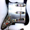 Fender Stratocaster Lace Sensor Gold Loaded Pickguard BWB/AW
