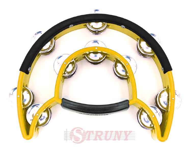 Maxtone Power-2 Tambourine w/Protecting Trim (Yellow) Тамбурин