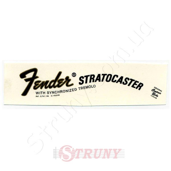 Деколь Fender Stratocaster Contour Body w/ Sync.Tremolo Gold Vintage