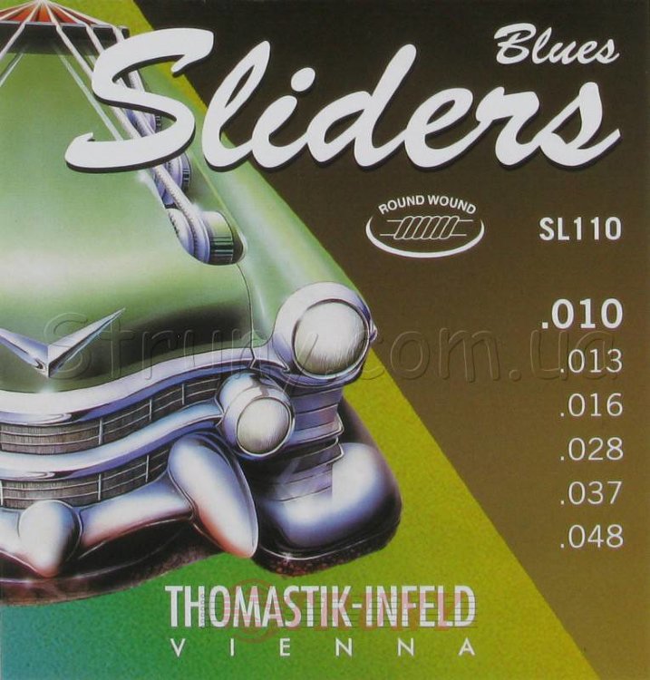Thomastik-Infeld SL110 Blues Sliders Medium Light Electric Guitar Strings 10/48