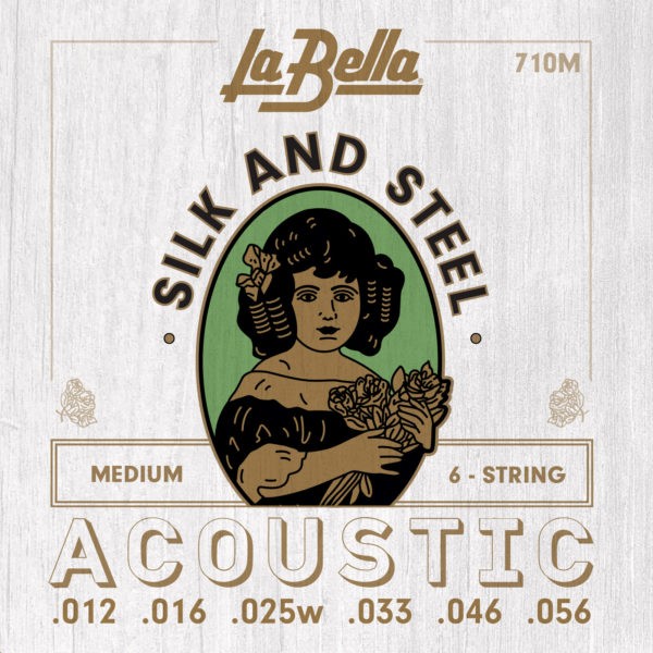 La Bella 710M Silk and Steel Acoustic Guitar Strings 12-56 La Bella 710M Silk and Steel Acoustic Guitar Strings 12-56