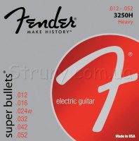 Fender 3250H Super Bullets Heavy Electric Guitar Strings 12/52