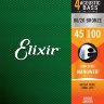 Elixir 14502 Nanoweb Coated 80/20 Bronze Acoustic Bass Strings Light 45/100