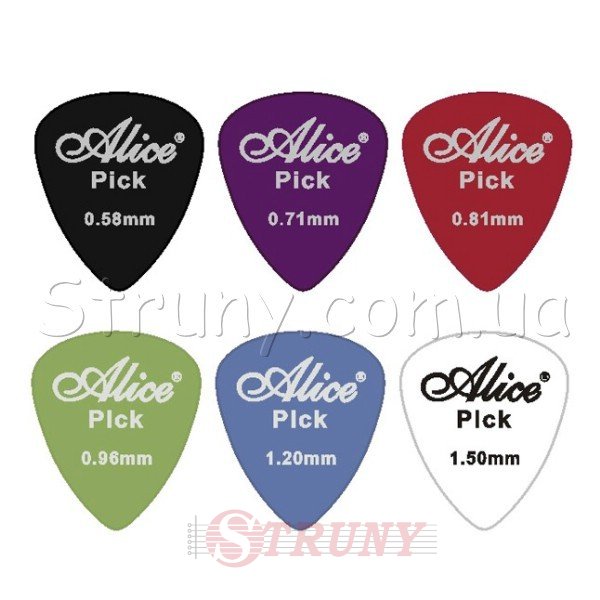 Alice AP-100E медиатор Smooth Nylon Guitar Picks