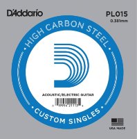 D'Addario PL015 Plain Steel 015