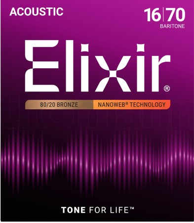 Elixir Acoustic Bronze NanoWeb Baritone 16/70 Elixir Acoustic Bronze NanoWeb Baritone 16/70