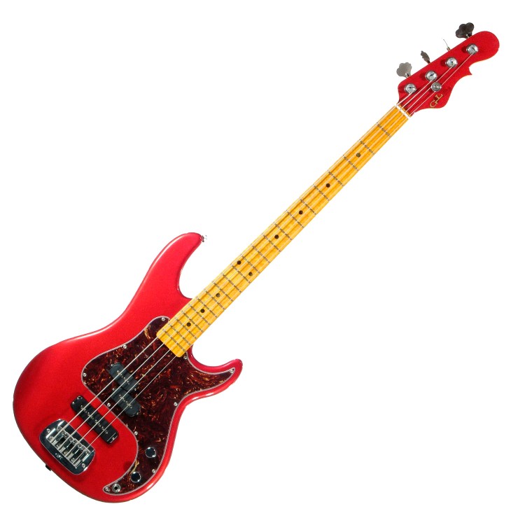 Бас-гітара G&L SB2 FOUR STRINGS (Candy Apple Red, Maple, 3-Ply Tortoise Shell) № CLF51001