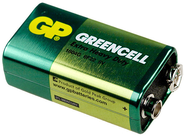 Батарейка сольова GP 9.0V «Greencell» плівка