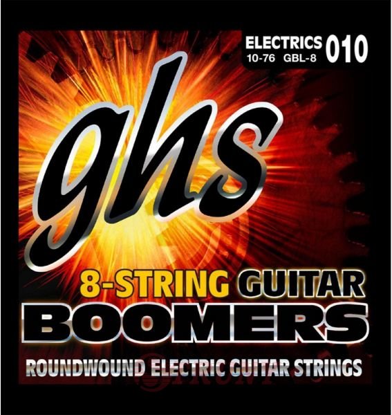 GHS GBL-8 Boomers Light Electric Guitar 8 Strings 10/76