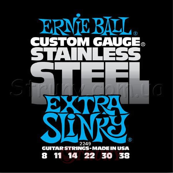 Ernie Ball 2249 Stainless Steel Extra Slinky 8/38
