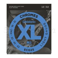 D'Addario ECG25 Chromes Flat Wound Light 12/52