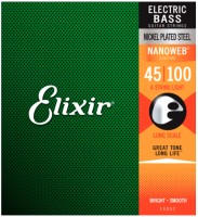 Elixir 14052 Nanoweb Coated Nickel Plated Steel Light Long Scale 4-Strings 45/100