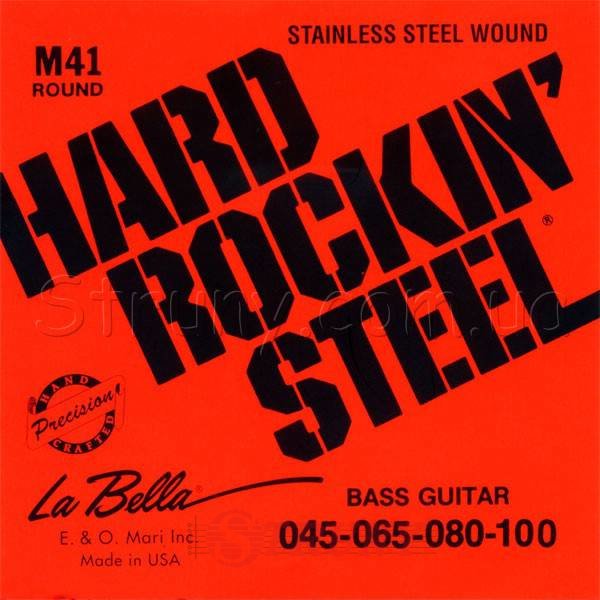La Bella M41 Stainless Steel Bass Strings 45/100