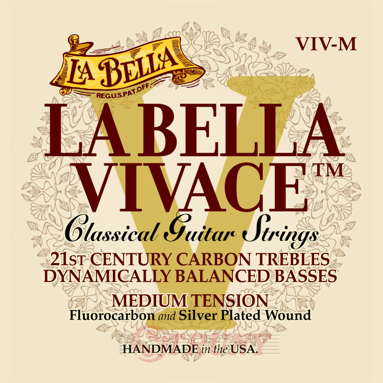 La Bella Vivace Fluorocarbon Medium Tension Classical Series Guitar Strings