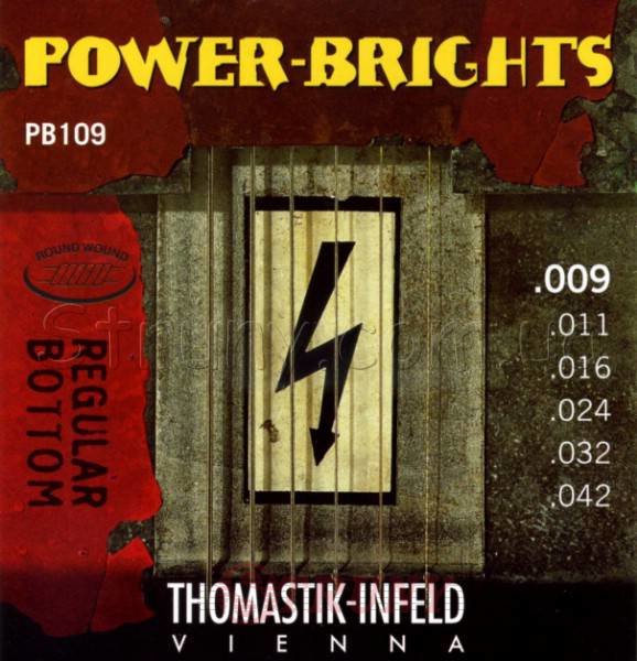 Thomastik-Infeld Power Bright PB109 Regular Bottom Light Electric Guitar Strings 9/42