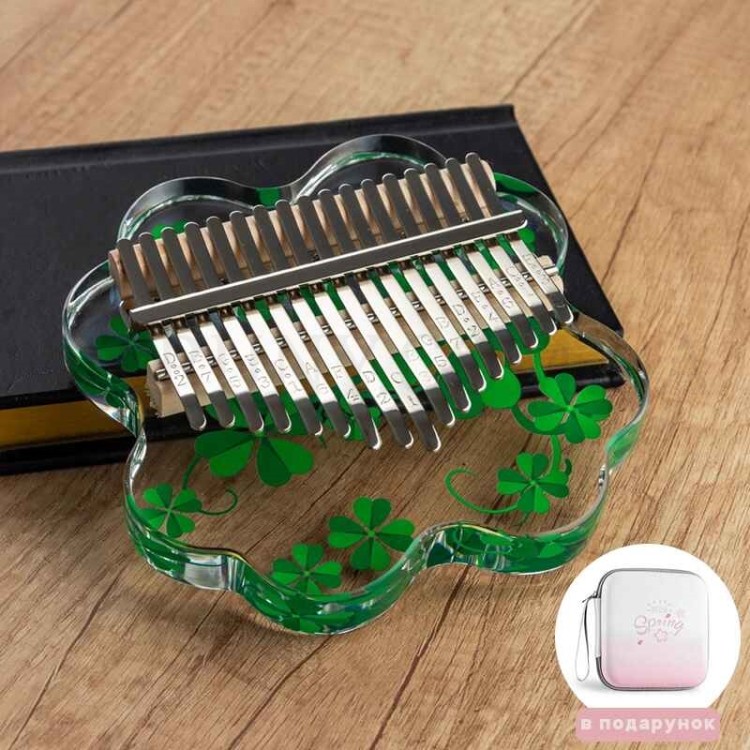 Калімба Hluru Wangyou KWAS17 Acrylic Shamrock