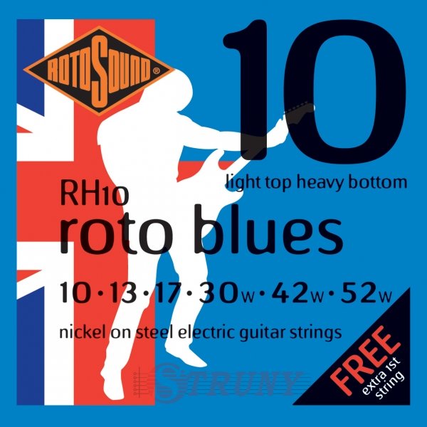 Rotosound RH10 Nickel Electric Guitar Strings 10/52