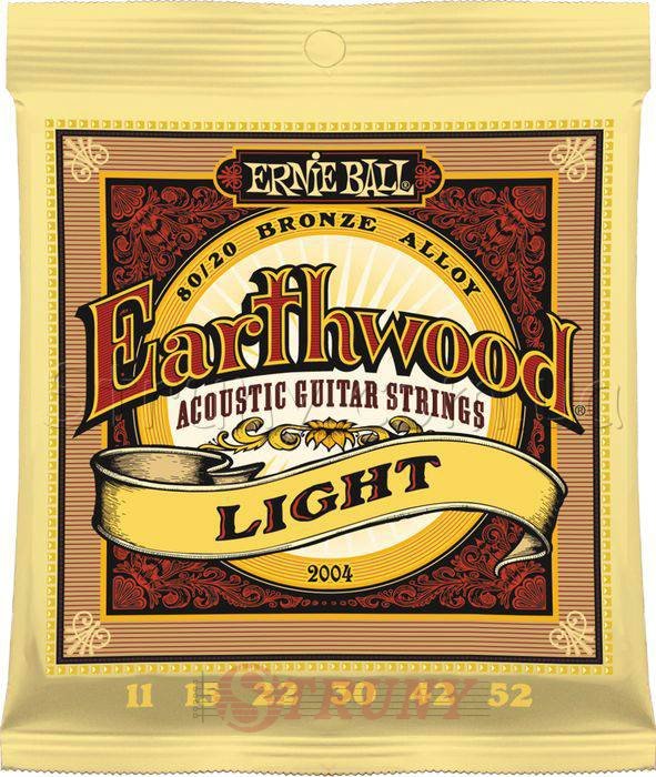 Ernie Ball 2004 Earthwood Acoustic 80/20 Bronze Light 11/52