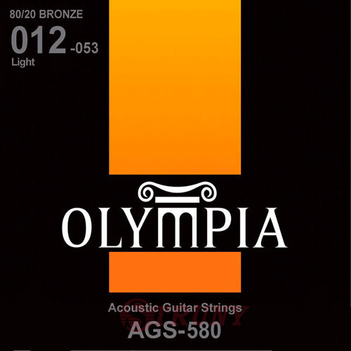 Olympia AGS-580 80/20 Bronze Acoustic Guitar Strings Light 12/53