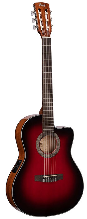Класична гітара Cort Jade E Nylon (Burgundy Red Burst)