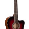 Класична гітара Cort Jade E Nylon (Burgundy Red Burst)