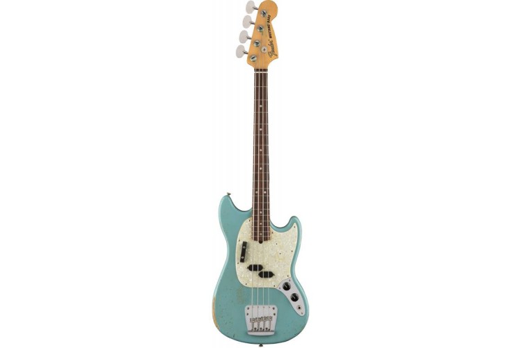Бас-гітара Fender JMJ MUSTANG BASS RW FADED DAPHNE BLUE