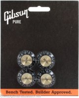 Gibson Tophat Knobs Black / Gold Inserts PRMK-020