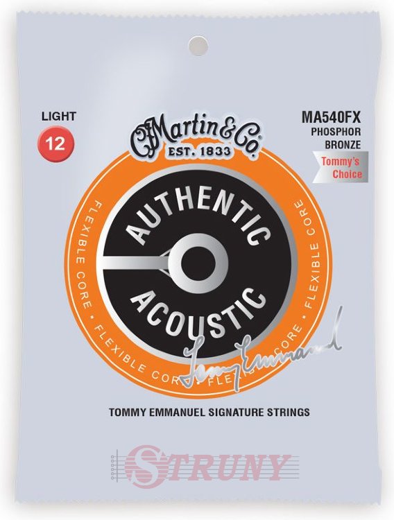 Martin MA540FX Authentic Acoustic Flexible Core 92/8 Phosphor Bronze Light - Tommys Choice (12-54)