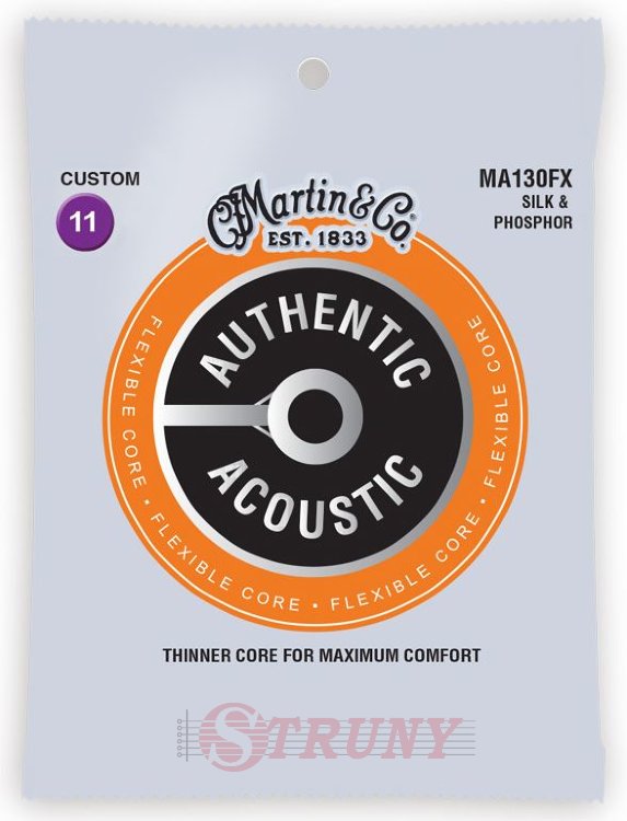 Martin MA130FX Authentic Acoustic Flexible Core Silk & Phosphor Custom (11-47)