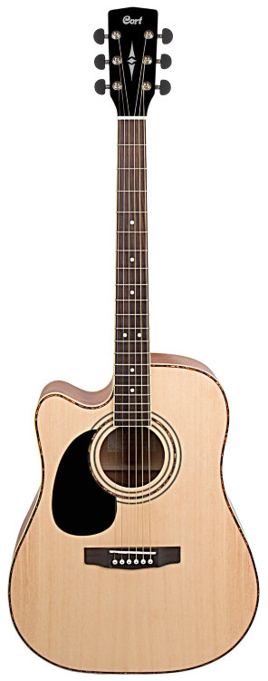 Електро-акустична гітара Cort AD880CE LH (Natural Satin) лівостороння