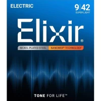 Elixir 12002 Nanoweb Nickel Plated Steel Super Light 9/42