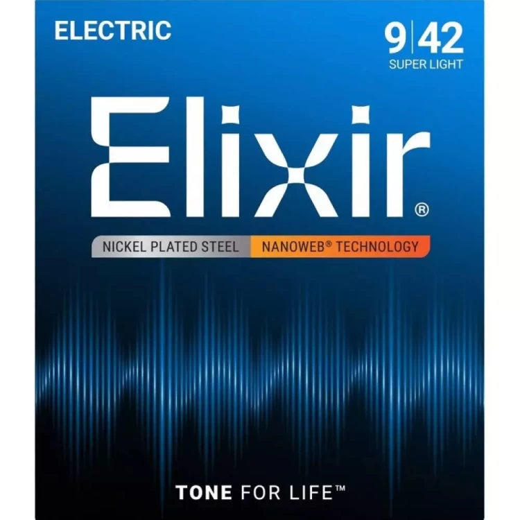 Elixir 12002 Nanoweb Nickel Plated Steel Super Light 9/42
