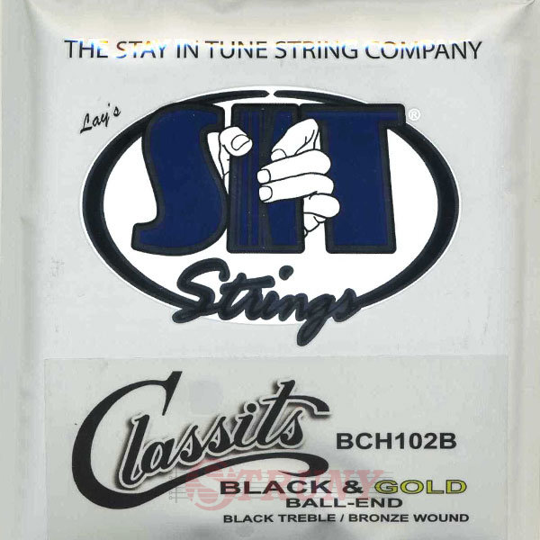 SIT BCH102B Folk Classits Ball End High Tension Classical Guitar Strings (Black & Gold)