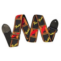 Fender 2" Monogrammed Black/Yellow/Red Strap Ремень
