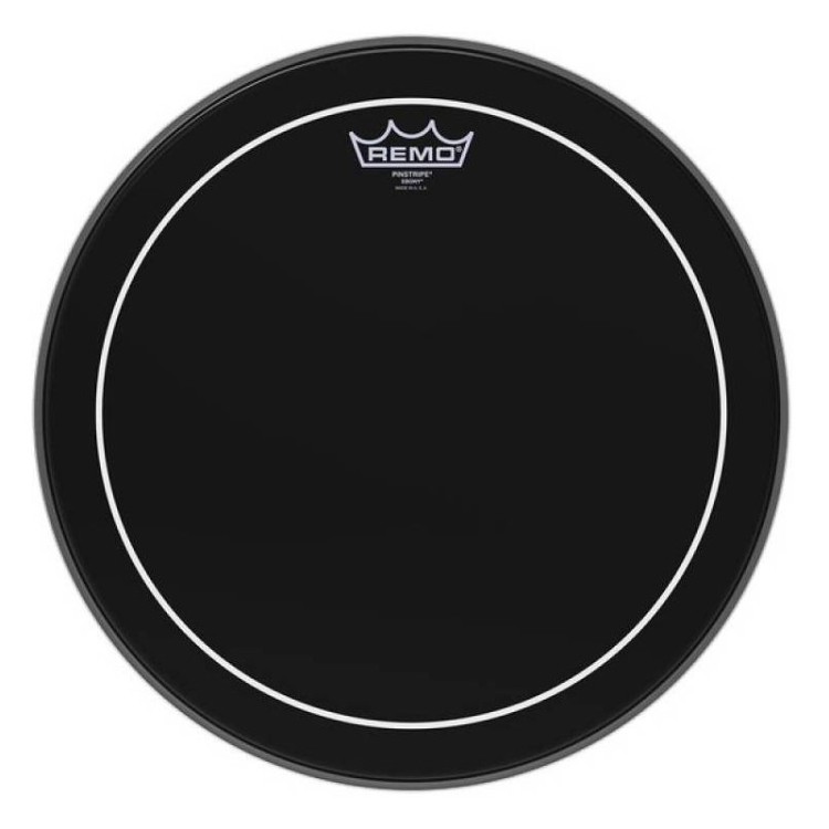 REMO EBONY 12' PINSTRIPE Пластик чорний REMO EBONY 12' PINSTRIPE Пластик чорний