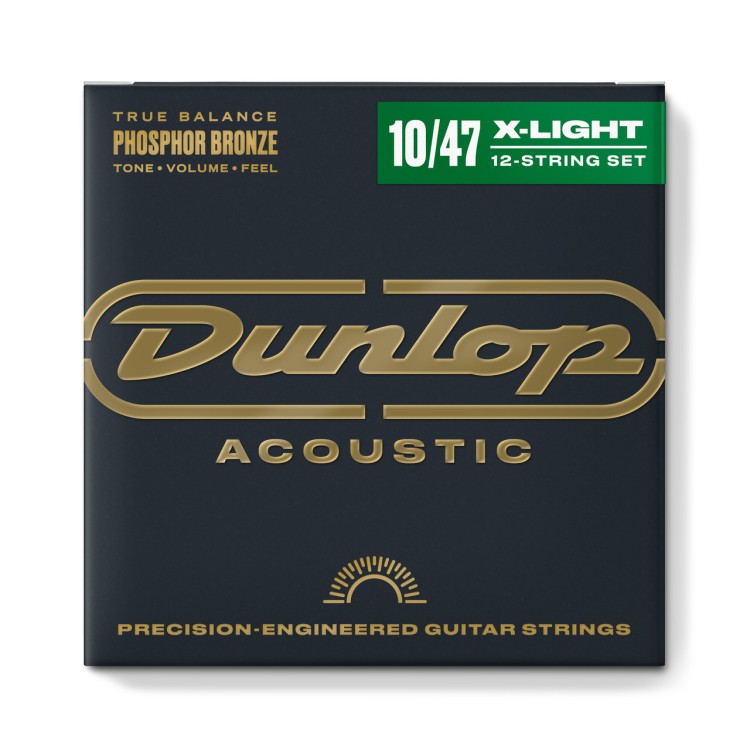 Dunlop DAP1047J Acoustic Phosphor Bronze Extra Light Guitar 12 Strings 10/47